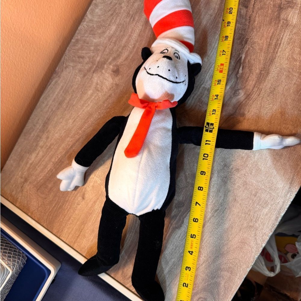 KOHL'S CARES FOR KIDS DR. SEUSS CAT IN THE HAT PLUSH 22" STUFFED BLACK WHITE RED - Picture 5 of 5